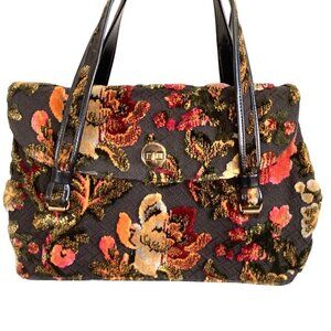 Floral Tapestry Satchel Bag